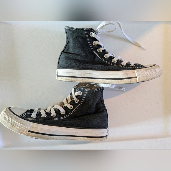 Converse All Star Chuck Taylor Black White Classic High Top Sneakers Women's 6 - Picture 9 of 10